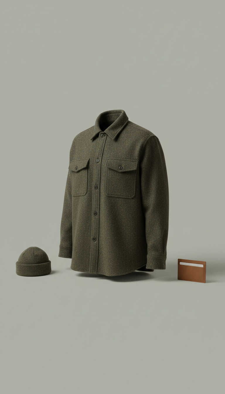 Desert Sage Wool Overshirt